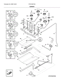 Burner parts for Frigidaire Gas Range FFGF3056TSD from AppliancePartsPros.com