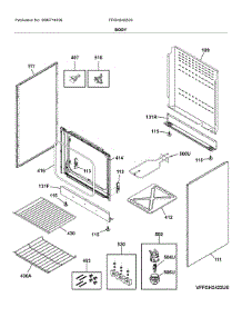 Body parts for Frigidaire Gas Range FFGH2422US from AppliancePartsPros.com