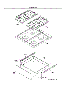 Top / Drawer parts for Frigidaire Gas Range FFGH2422US from AppliancePartsPros.com