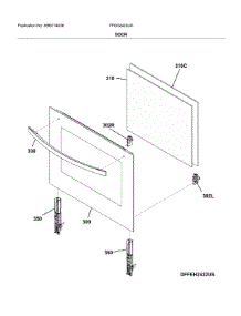 Door parts for Frigidaire Gas Range FFGH2422US from AppliancePartsPros.com