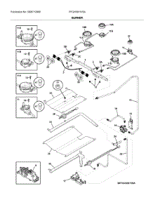 Burner parts for Frigidaire Gas Range FFGH3051VSA from AppliancePartsPros.com