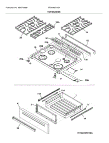 Top / Drawer parts for Frigidaire Gas Range FFGH3051VSA from AppliancePartsPros.com