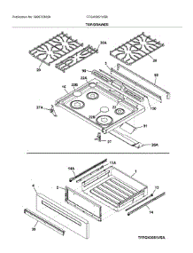 Top / Drawer parts for Frigidaire Gas Range FFGH3051VSB from AppliancePartsPros.com