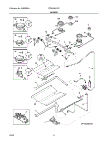 Burner parts for Frigidaire Gas Range FFGH3051VSC from AppliancePartsPros.com