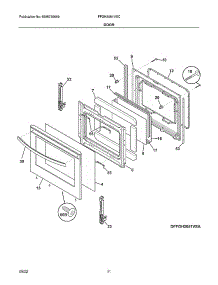 Door parts for Frigidaire Gas Range FFGH3051VSC from AppliancePartsPros.com