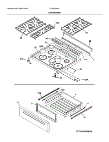 Top / Drawer parts for Frigidaire Gas Range FFGH3054UBA from AppliancePartsPros.com