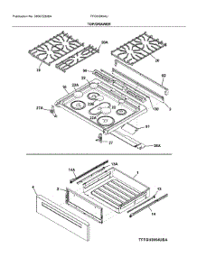 Top / Drawer parts for Frigidaire Gas Range FFGH3054UBB from AppliancePartsPros.com