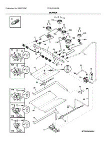 Burner parts for Frigidaire Gas Range FFGH3054USB from AppliancePartsPros.com