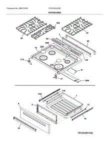 Top / Drawer parts for Frigidaire Gas Range FFGH3054USB from AppliancePartsPros.com