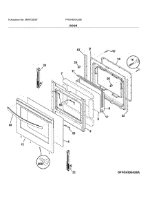 Door parts for Frigidaire Gas Range FFGH3054USB from AppliancePartsPros.com