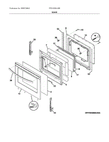 Door parts for Frigidaire Gas Range FFGH3054USE from AppliancePartsPros.com