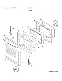 Door parts for Frigidaire Gas Range FFGH3054UWA from AppliancePartsPros.com