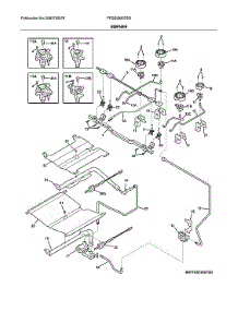 Burner parts for Frigidaire Gas Range FFGS3026TSB from AppliancePartsPros.com