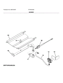 Burner parts for Frigidaire Gas Wall Oven FFGW2426UBB from AppliancePartsPros.com
