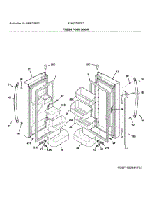 Fresh Food Doors parts for Frigidaire Bottom-Mount Refrigerator FFHB2750TE7 from AppliancePartsPros.com