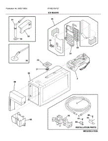 Ice Maker parts for Frigidaire Bottom-Mount Refrigerator FFHB2750TE7 from AppliancePartsPros.com