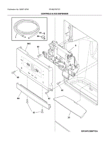 Dispenser parts for Frigidaire Bottom-Mount Refrigerator FFHB2750TS7 from AppliancePartsPros.com