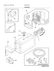 Ice Maker parts for Frigidaire Bottom-Mount Refrigerator FFHB2750TS7 from AppliancePartsPros.com