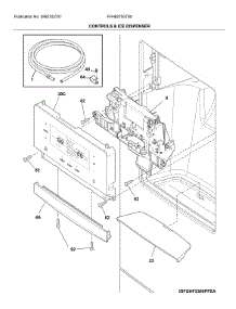 Dispenser parts for Frigidaire Bottom-Mount Refrigerator FFHB2750TS9 from AppliancePartsPros.com