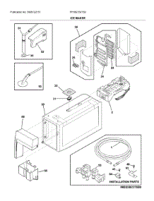Ice Maker parts for Frigidaire Bottom-Mount Refrigerator FFHB2750TS9 from AppliancePartsPros.com