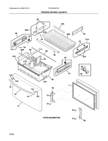 Freezer Door parts for Frigidaire Bottom-Mount Refrigerator FFHD2250TS7 from AppliancePartsPros.com