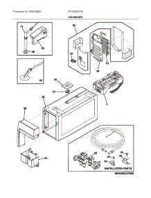 Ice Maker parts for Frigidaire Bottom-Mount Refrigerator FFHD2250TS8 from AppliancePartsPros.com