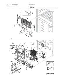 System parts for Frigidaire Top-Mount Refrigerator FFHI1835VS1 from AppliancePartsPros.com