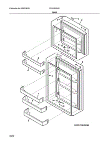 Door parts for Frigidaire Top-Mount Refrigerator FFHI1835VS2 from AppliancePartsPros.com