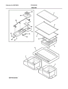 Shelves parts for Frigidaire Top-Mount Refrigerator FFHI1835VS2 from AppliancePartsPros.com