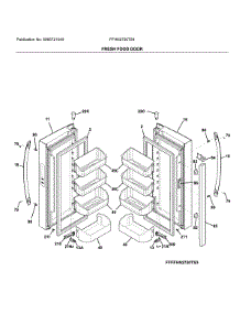 Fresh Food Door parts for Frigidaire Bottom-Mount Refrigerator FFHN2750TS4 from AppliancePartsPros.com