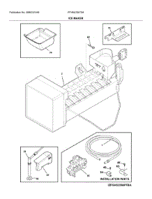 Ice Maker parts for Frigidaire Bottom-Mount Refrigerator FFHN2750TS4 from AppliancePartsPros.com