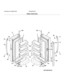 Fresh Food Doors parts for Frigidaire Bottom-Mount Refrigerator FFHN2750TS5 from AppliancePartsPros.com