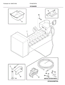 Ice Maker parts for Frigidaire Bottom-Mount Refrigerator FFHN2750TS5 from AppliancePartsPros.com