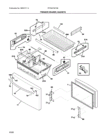 Freezer Drawer, Baskets parts for Frigidaire Bottom-Mount Refrigerator FFHN2750TS6 from AppliancePartsPros.com