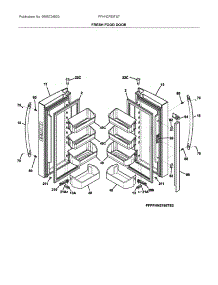 Fresh Food Door parts for Frigidaire Bottom-Mount Refrigerator FFHN2750TS7 from AppliancePartsPros.com