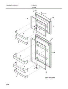 Doors parts for Frigidaire Top-Mount Refrigerator FFHT1425VB from AppliancePartsPros.com