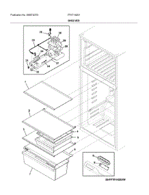 Shelves parts for Frigidaire Top-Mount Refrigerator FFHT1425VV from AppliancePartsPros.com