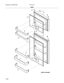 Doors parts for Frigidaire Top-Mount Refrigerator FFHT1814VW0 from AppliancePartsPros.com