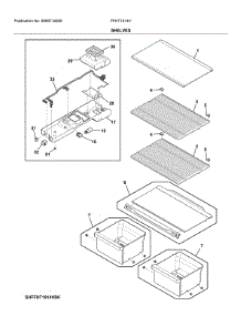 Shelves parts for Frigidaire Top-Mount Refrigerator FFHT1814VW0 from AppliancePartsPros.com
