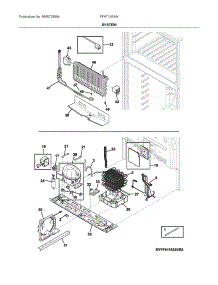 System parts for Frigidaire Top-Mount Refrigerator FFHT1814WB2 from AppliancePartsPros.com