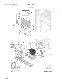 System parts for Frigidaire Top-Mount Refrigerator FFHT1814WB3 from AppliancePartsPros.com