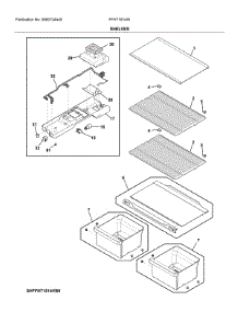 Shelves parts for Frigidaire Top-Mount Refrigerator FFHT1814WW0 from AppliancePartsPros.com