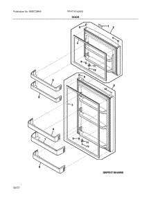 Door parts for Frigidaire Top-Mount Refrigerator FFHT1814WW1 from AppliancePartsPros.com
