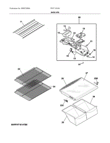 Shelves parts for Frigidaire Top-Mount Refrigerator FFHT1814WW2 from AppliancePartsPros.com