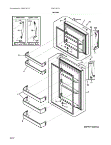 Doors parts for Frigidaire Top-Mount Refrigerator FFHT1820VB0 from AppliancePartsPros.com