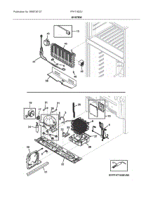 System parts for Frigidaire Top-Mount Refrigerator FFHT1820VB0 from AppliancePartsPros.com