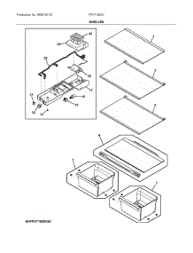 Shelves parts for Frigidaire Top-Mount Refrigerator FFHT1820VS0 from AppliancePartsPros.com