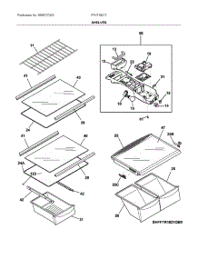Shelves parts for Frigidaire Top-Mount Refrigerator FFHT1821TW2 from AppliancePartsPros.com