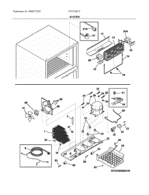 System parts for Frigidaire Top-Mount Refrigerator FFHT1821TW2 from AppliancePartsPros.com