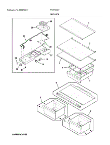 Shelves parts for Frigidaire Top-Mount Refrigerator FFHT1835VB0 from AppliancePartsPros.com